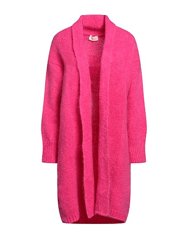 VICOLO Strickjacke Fuchsia 53% Mohairwolle, 45% Polyamid, 2% Elastan