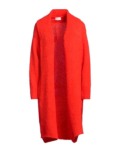 VICOLO Cardigan Tomato red 53% Mohair wool, 45% Polyamide, 2% Elastane