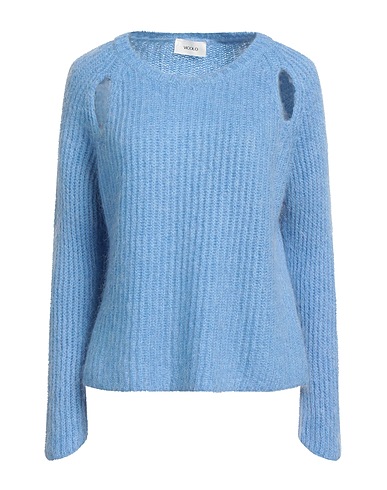 VICOLO Jumper Light blue 40% Acrylic, 30% Polyamide, 30% Mohair wool