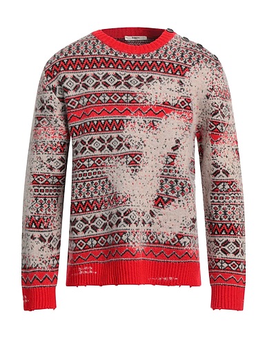 BARENA Pullover Rosso 100% Lana Vergine