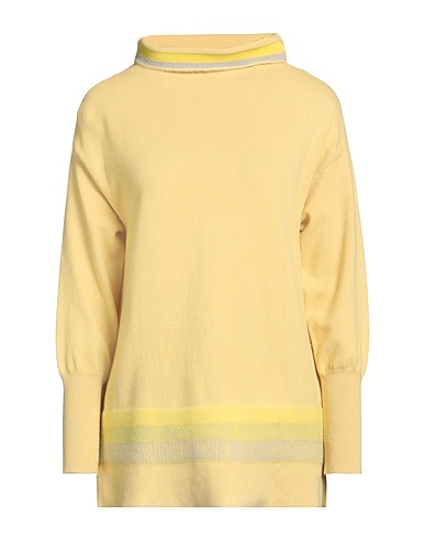 ANTONELLI Polo neck Yellow 63% Virgin Wool, 18% Silk, 9% Cashmere, 6% Mohair wool, 4% Polyamide