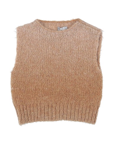IL GUFO Maglia Gilet Cammello 63% Lana di alpaca, 37% Poliammide