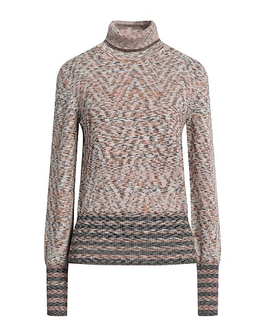 MISSONI Polo neck Brown 91% Wool, 5% Cupro, 3% Polyester, 1% Polyamide