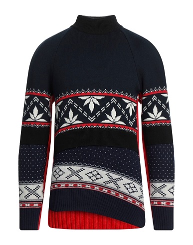MARINE SERRE Polo neck Midnight blue 100% Wool