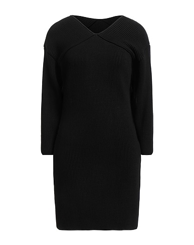 RODEBJER Short dress Black 97% Cotton, 3% Elastane