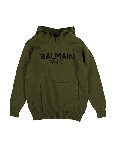 BALMAIN Sweater Military green 90% Wool, 10% Cashmere