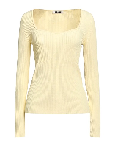 AERON Sweater Pastel yellow 95% Rayon, 5% Polyester