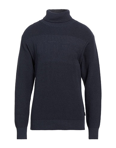 IUTER Polo neck Navy blue 50% Acrylic, 50% Cotton