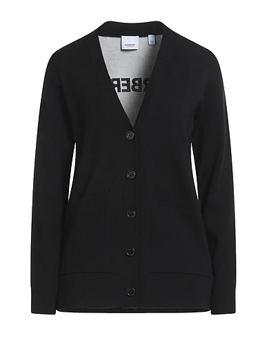 BURBERRY Cardigan Black 60% Wool, 28% Cotton, 8% Polyester, 3% Polyamide, 1% Nylon