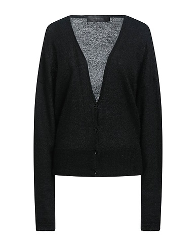 FEDERICA TOSI Cardigan Black 35% Mohair wool, 35% Alpaca wool, 30% Polyamide