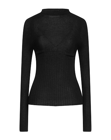 ERIKA CAVALLINI Polo neck Black 100% Virgin Wool