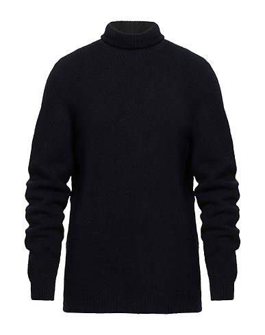 ROBERTO COLLINA Polo neck Navy blue 80% Cotton, 16% Nylon, 4% Elastane