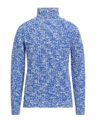 ROBERTO COLLINA Polo neck Blue 96% Merino Wool, 4% Polyamide