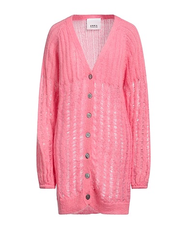 ERIKA CAVALLINI Cardigan Pink 50% Mohair wool, 47% Polyamide, 3% Wool