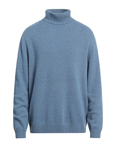MALO Polo neck Pastel blue 80% Virgin Wool, 20% Cashmere