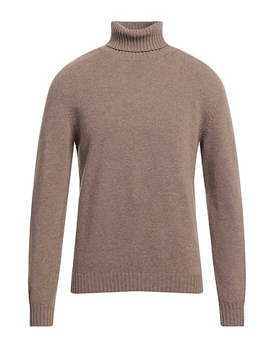 MALO Polo neck Taupe 80% Virgin Wool, 20% Cashmere