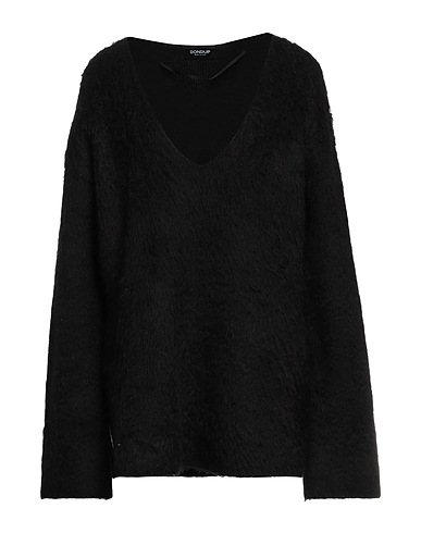 DONDUP Jumper Black 56% Wool, 24% Polyamide, 10% Mohair wool, 10% Acetate