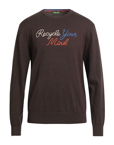 SHOCKLY Jumper Dark brown 95% Cotton, 5% Cashmere