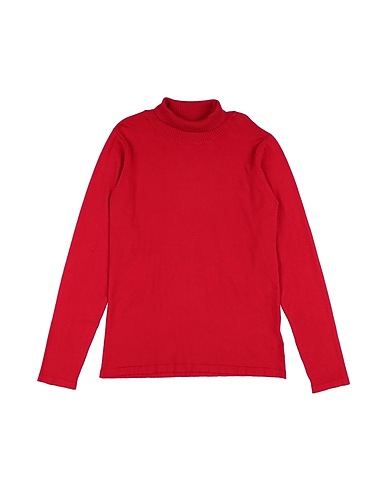 MELBY Polo neck Red 78% Viscose, 22% Polyamide