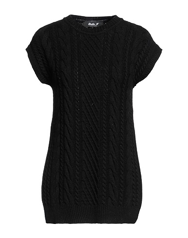 GIULIA N COUTURE Jumper Black 35% Polyamide, 30% Wool, 30% Viscose, 5% Cashmere