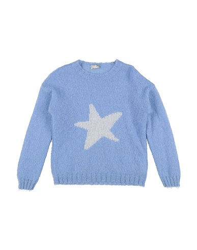 IL GUFO Jumper Light blue 50% Mohair wool, 32% Polyamide, 18% Wool