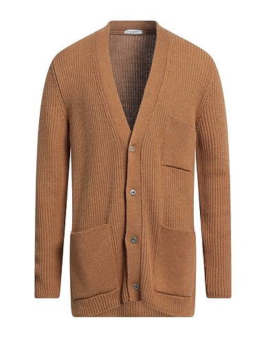PAOLO PECORA Cardigan Camel 50% Acrylic, 50% Wool