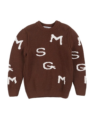 MSGM Sweater KIDS Brown 50% Virgin Wool, 50% Acrylic