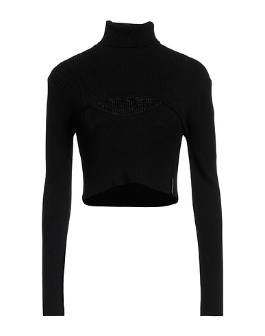 HINNOMINATE Turtleneck Black 68% Viscose, 29% Acrylic, 3% Elastane