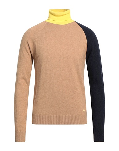 MANUEL RITZ Polo neck Light brown 35% Polyamide, 30% Wool, 30% Viscose, 5% Cashmere