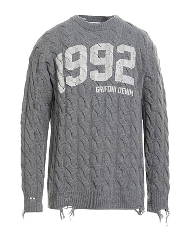 GRIFONI Sweater Grey 80% Wool, 20% Polyamide