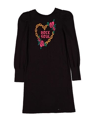 LIU •JO Dress Black 33% Viscose, 23% Polyamide, 20% Cotton, 20% Wool, 4% Cashmere