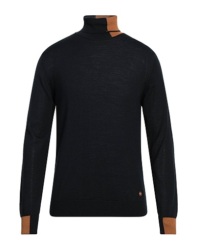 MANUEL RITZ Turtleneck Midnight blue 50% Merino Wool, 50% Acrylic