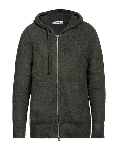 GRIFONI Cardigan Verde militare 80% Cotone, 15% Poliammide, 5% Elastan