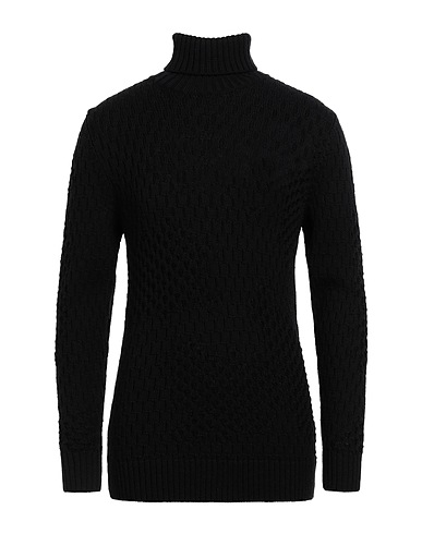 PAOLO PECORA Водолазка Чёрный 100% Натуральная шерсть