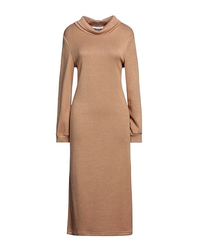 ATOS LOMBARDINI Midi-Kleid Kamel 41% Viskose, 31% Polyester, 18% Polyamid, 10% Andere Fasern