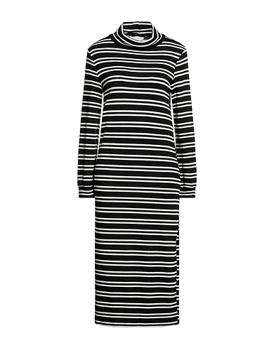 ATOS LOMBARDINI Midi dress Black 41% Viscose, 31% Polyester, 18% Polyamide, 10% Other Fibres