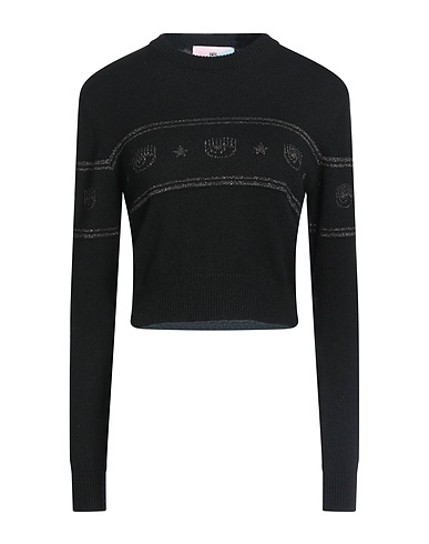 CHIARA FERRAGNI Sweater Black 40% Wool, 30% Viscose, 20% Polyamide, 10% Cashmere