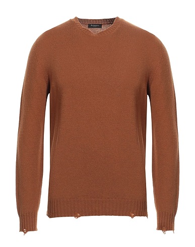 AROVESCIO Sweater Camel 90% Virgin Wool, 10% Cashmere