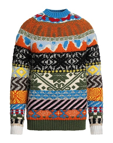 DSQUARED2 Jumper Orange 72% Wool, 26% Synthetic fibers, 1% Mohair wool, 1% Alpaca wool