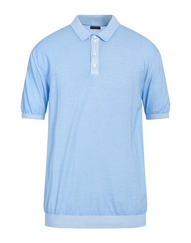 NE PAS Pullover Celeste 100% Cotone