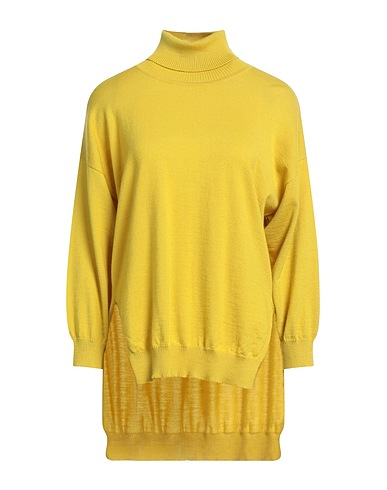 MEIMEIJ Polo neck Yellow 100% Wool