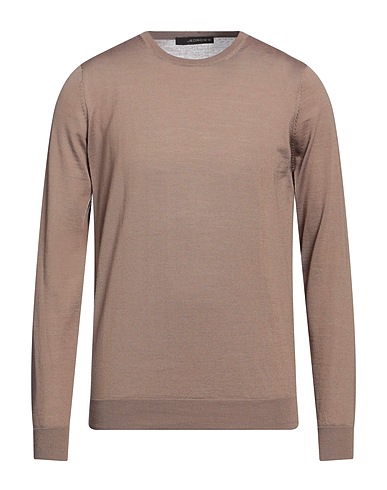 JEORDIE'S Jumper Light brown 100% Merino Wool