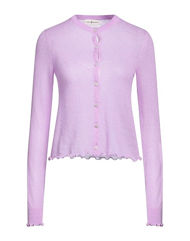 TORY BURCH Ζακέτα Βιολετί 55% Μάλλινο μοχέρ, 36% Νάιλον, 9% Μαλλί