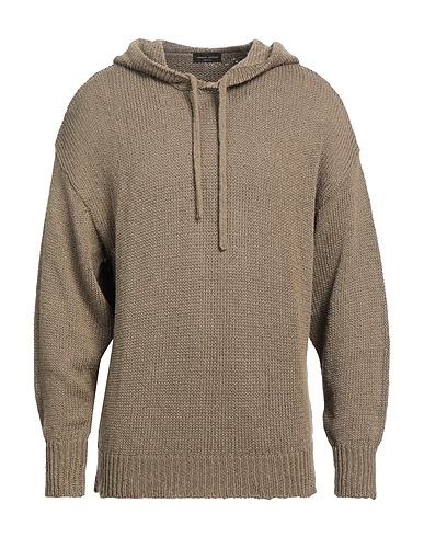 ROBERTO COLLINA Jumper Military green 77% Cotton, 23% Linen
