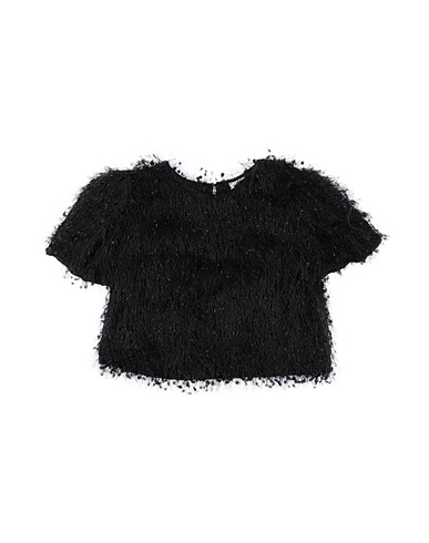 MONNALISA Jumper Black 100% Polyester, Polyamide