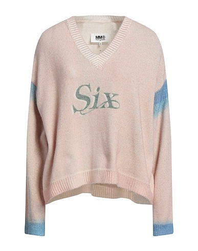 MM6 MAISON MARGIELA Pullover Rosa 67% Cotone, 13% Acrilico, 8% Lana, 7% Lana di alpaca, 5% Fibre sintetiche