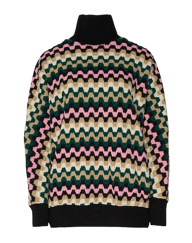 OTTOD'AME Polo neck Dark green 70% Wool, 25% Polyamide, 3% Acrylic, 2% Other Fibres