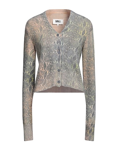 MM6 MAISON MARGIELA Cardigan Grey 67% Cotton, 13% Polyacrylic, 8% Wool, 7% Alpaca wool, 5% Textile fibres