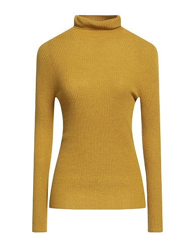 FABIANA FILIPPI Polo neck Mustard 75% Merino Wool, 15% Silk, 10% Cashmere