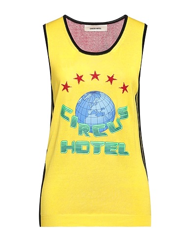 CIRCUS HOTEL Jumper Yellow 100% Cotton, Viscose, Polyester